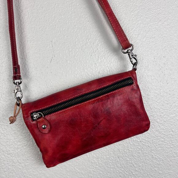 Bed Stu Cadence Crossbody Wallet Red Leather - Picture 8 of 9